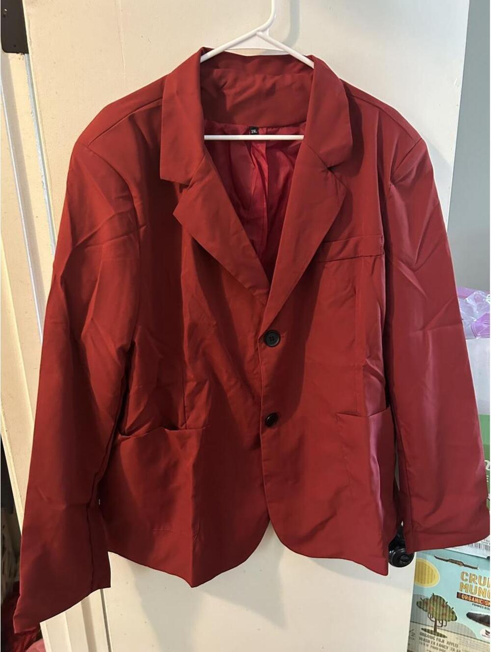 Brand new Red blazer with satin lining, size 2XL